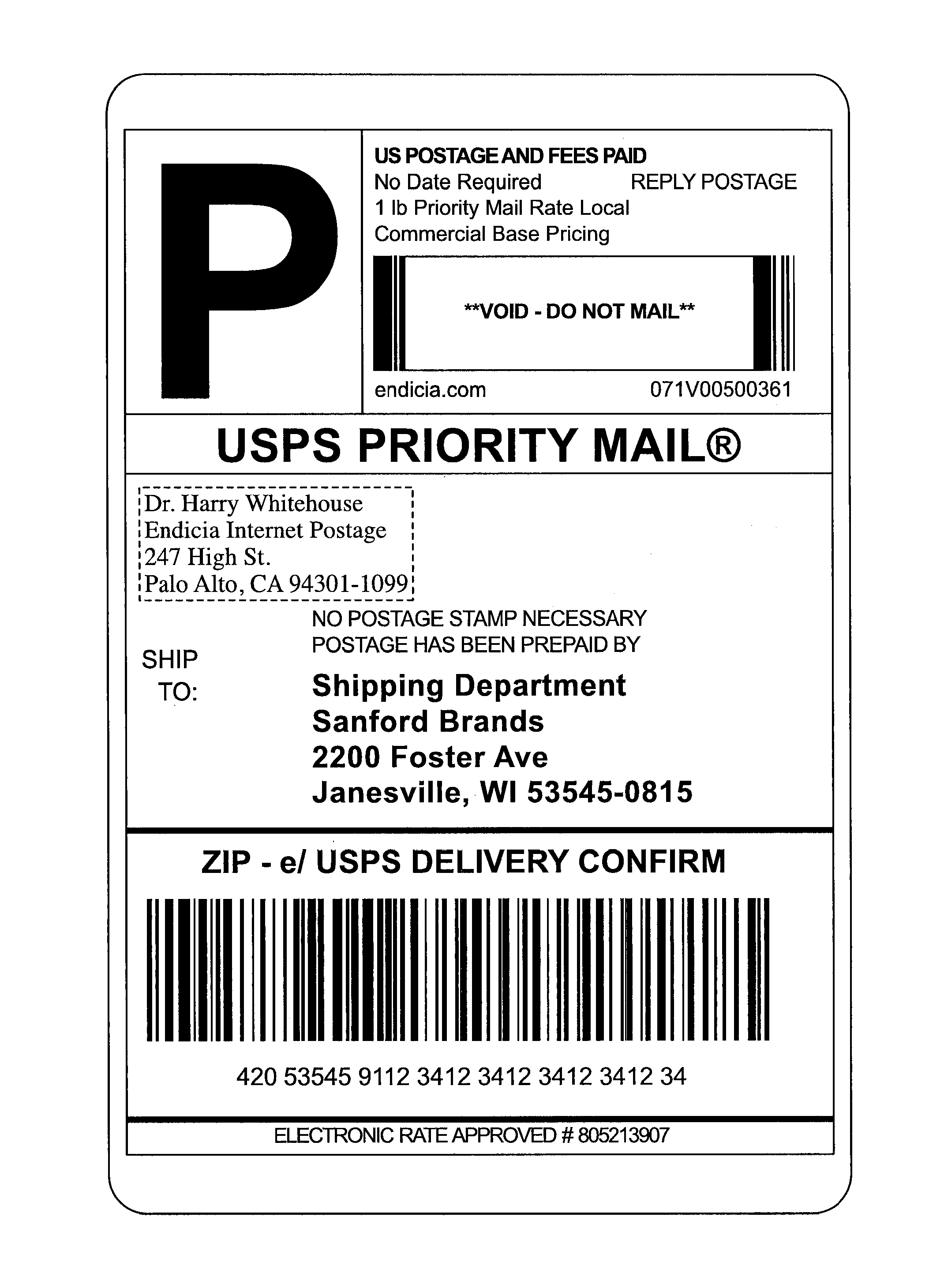 Shipping Label Sample - safaslens With Regard To Usps Shipping Label Template Download